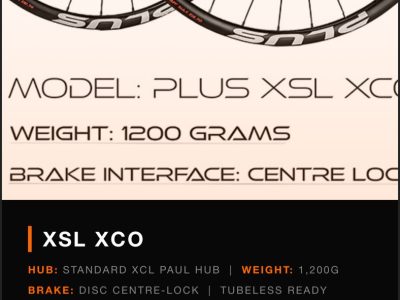 Plus XSL Carbon Wheelset - Was: R 20 000