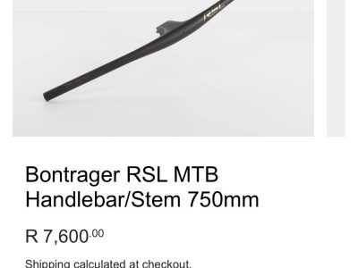 SOLD - Bontrager RSL Integrated Handlebar - WAS: R 7500